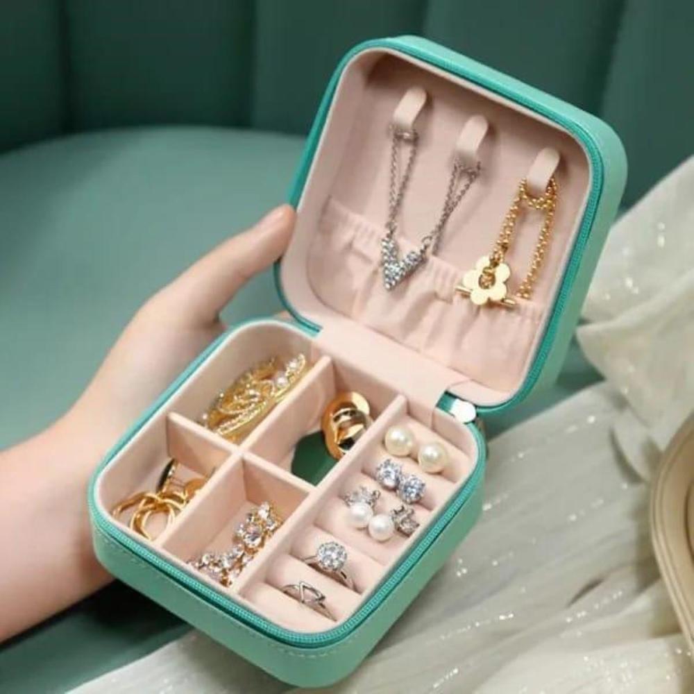 Multicolor PU Leather Jewelry Box for Travel & Storage