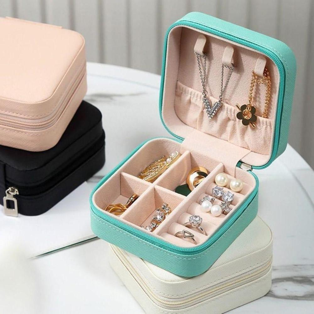 Multicolor PU Leather Jewelry Box for Travel & Storage