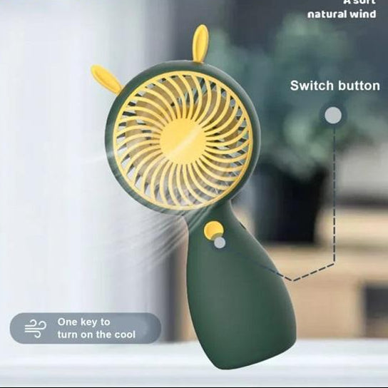 Portable Rechargeable Fan Green Yellow ABC