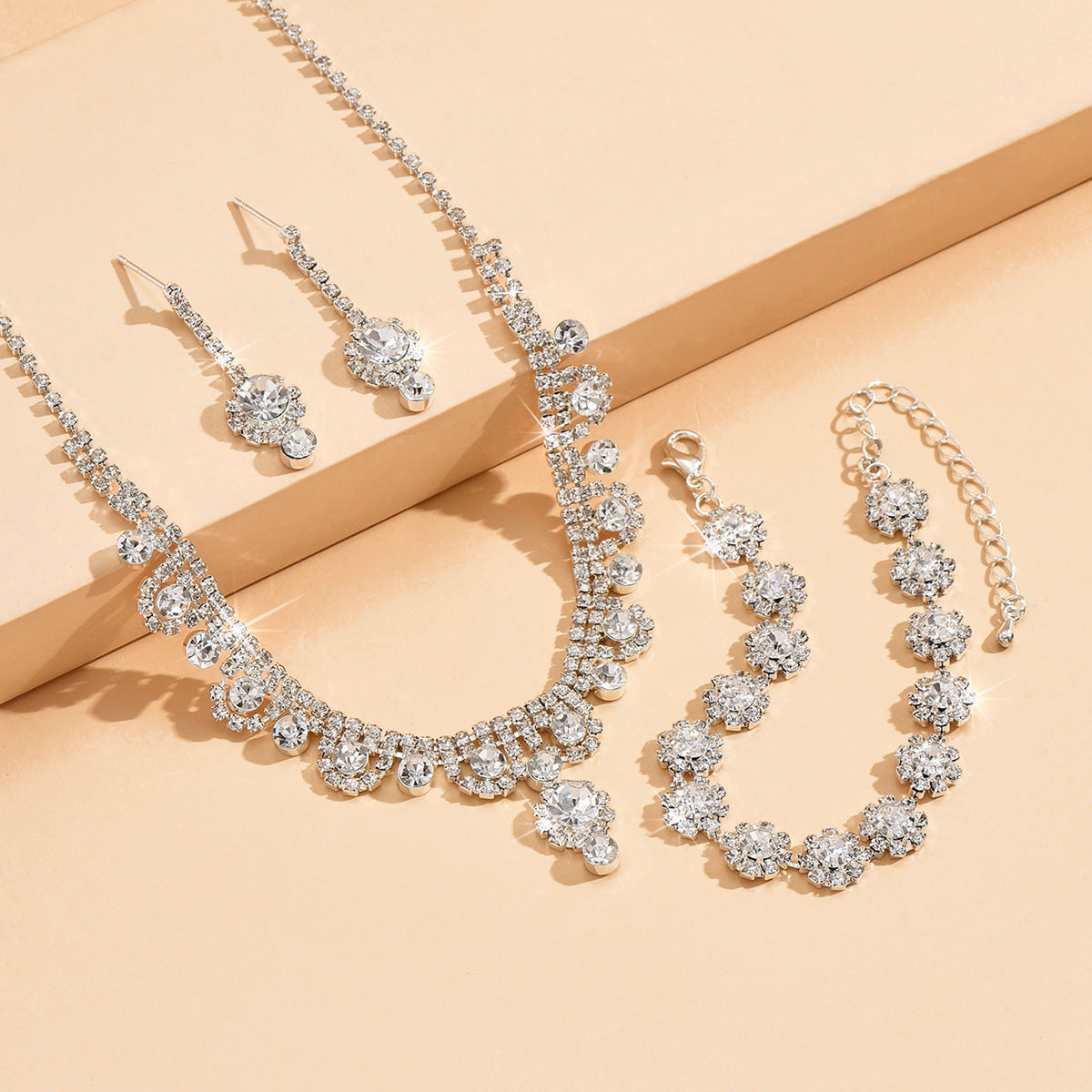 Branded Bridal Jewelry With Necklace Earrings  Bracelet