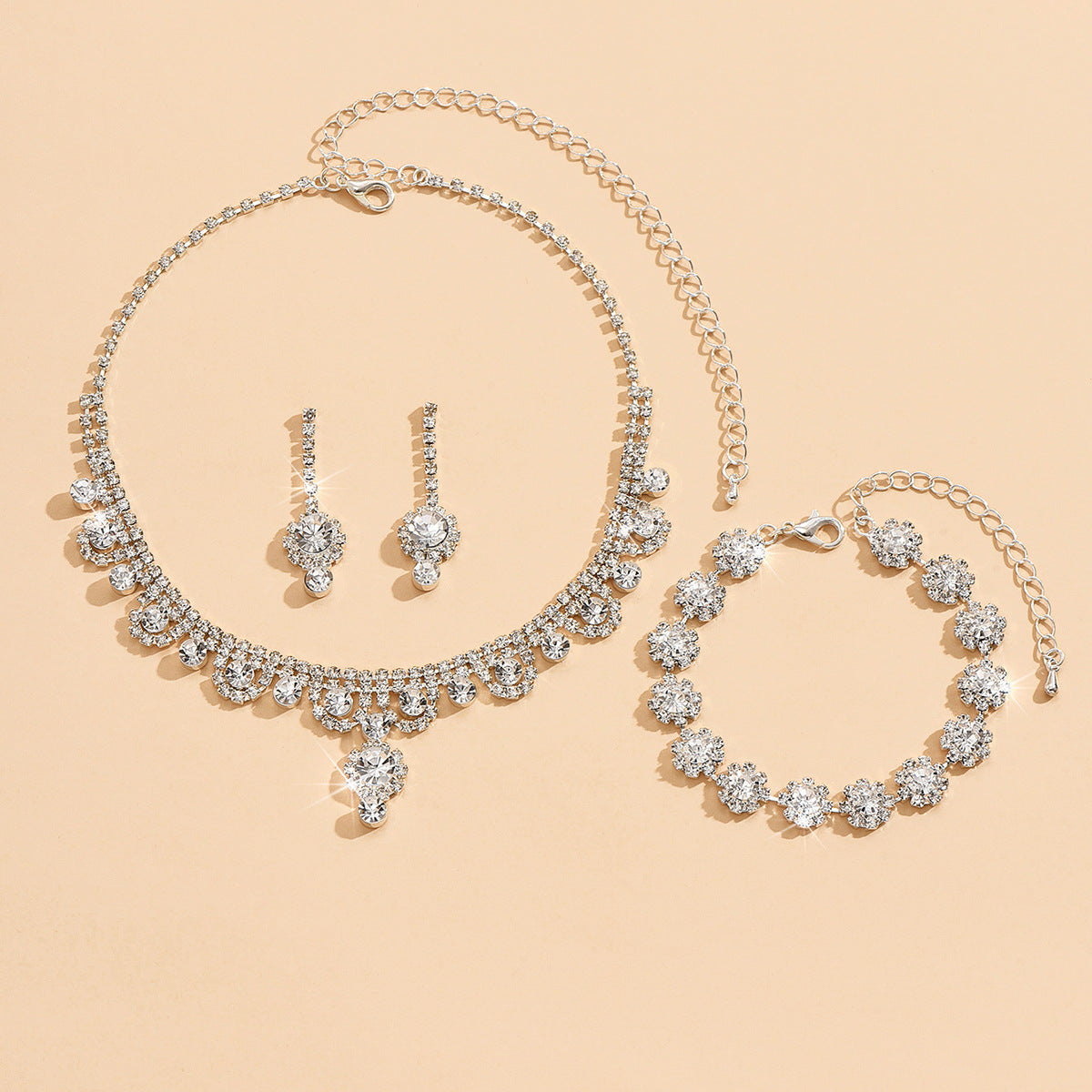 Branded Bridal Jewelry With Necklace Earrings  Bracelet