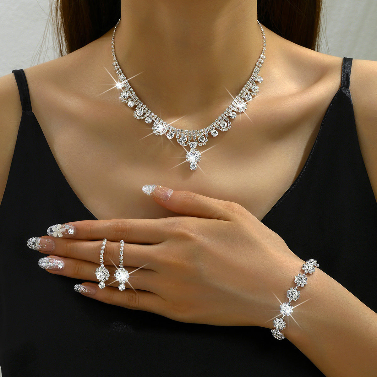 Branded Bridal Jewelry With Necklace Earrings  Bracelet