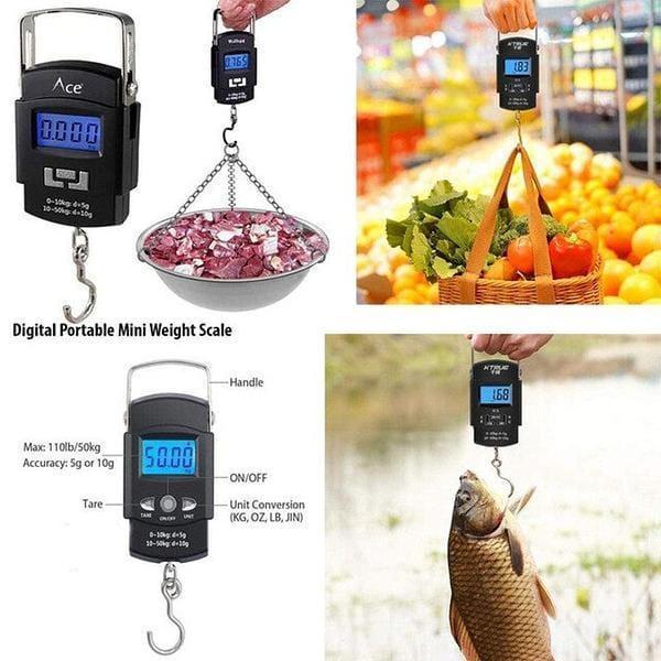 2 Pcs Digital Kitchen Scale Black ABS