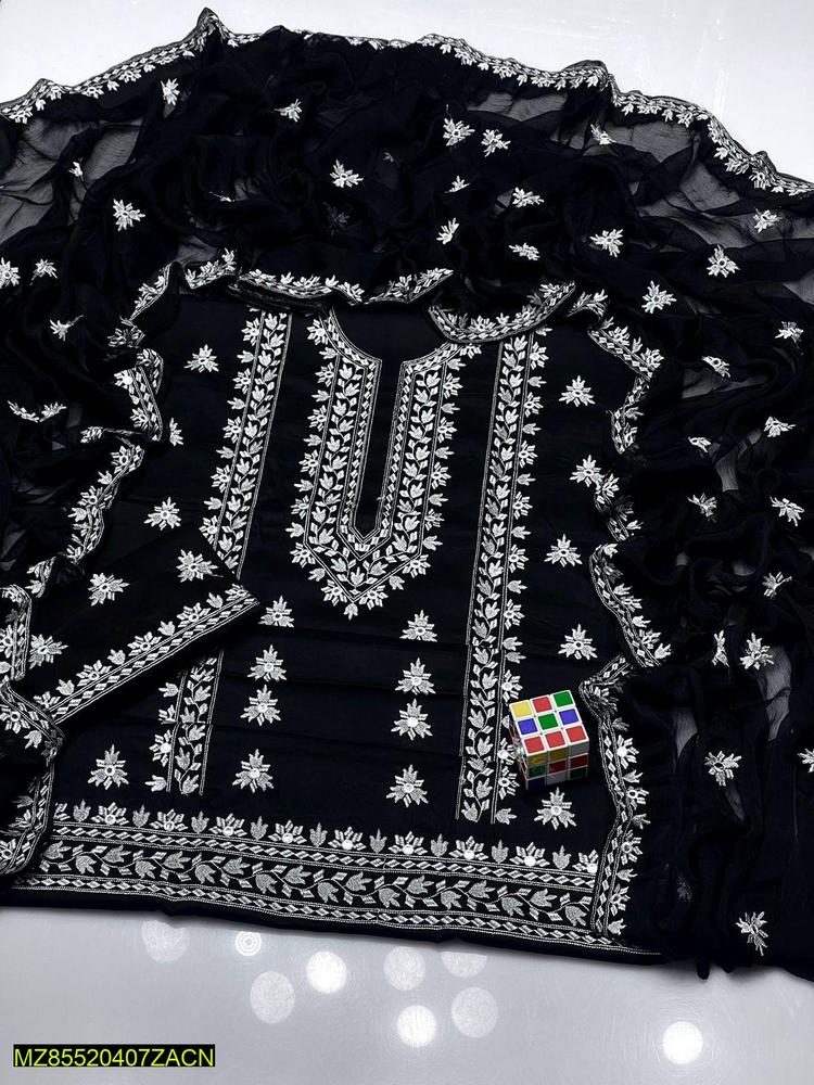 Unstitch 3 Pcs Black suit