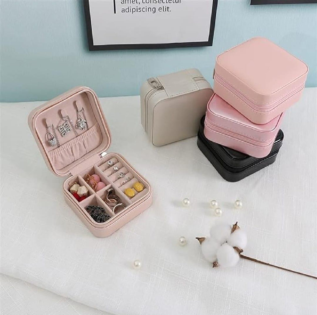 Multicolor PU Leather Jewelry Box for Travel & Storage