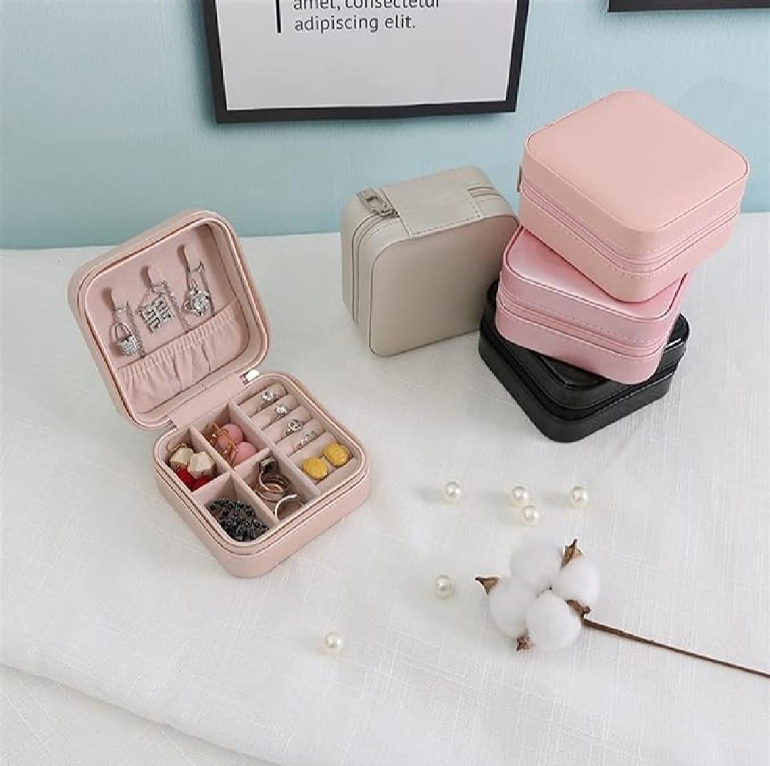 Multicolor PU Leather Jewelry Box for Travel & Storage