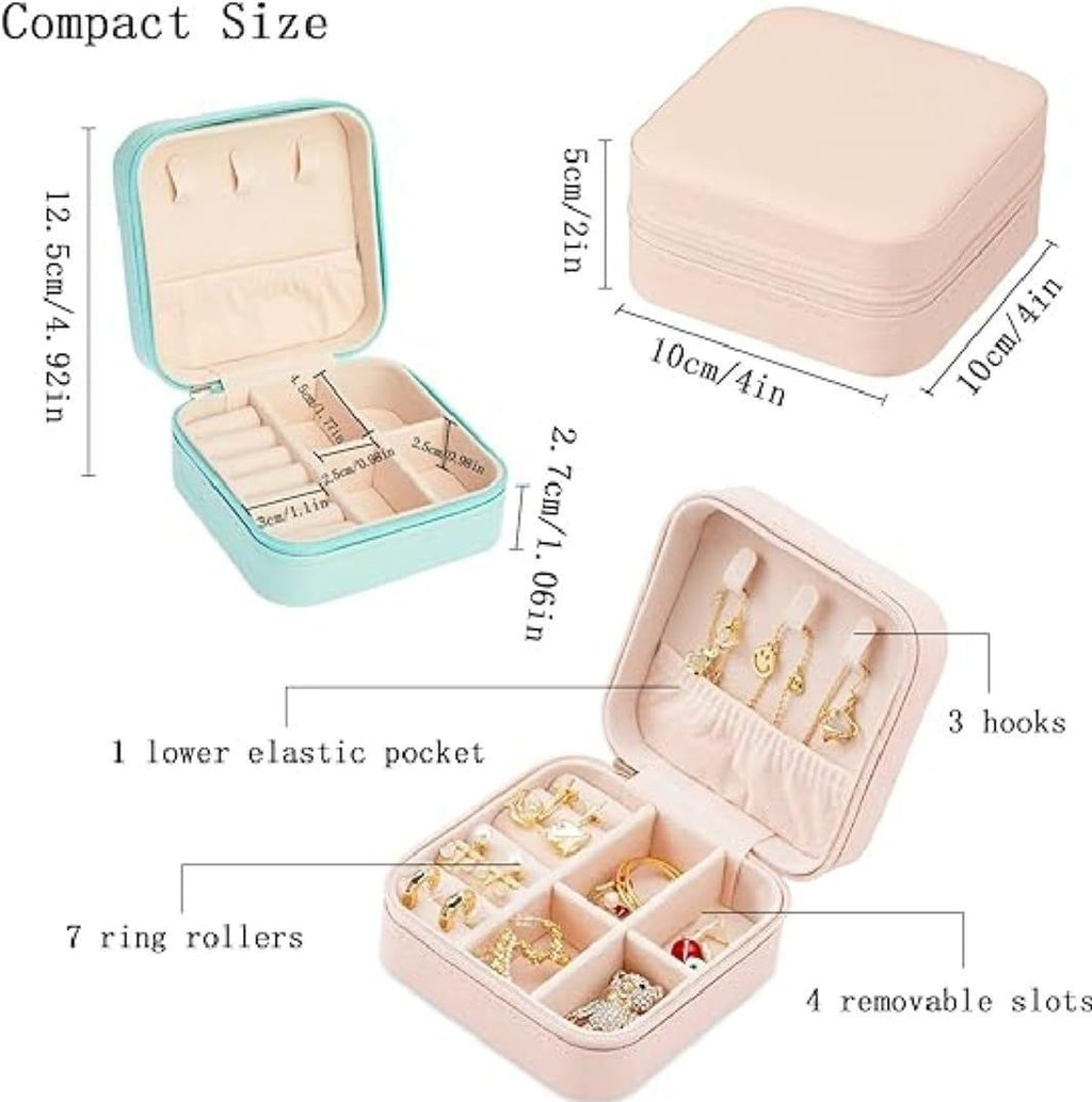 Multicolor PU Leather Jewelry Box for Travel & Storage