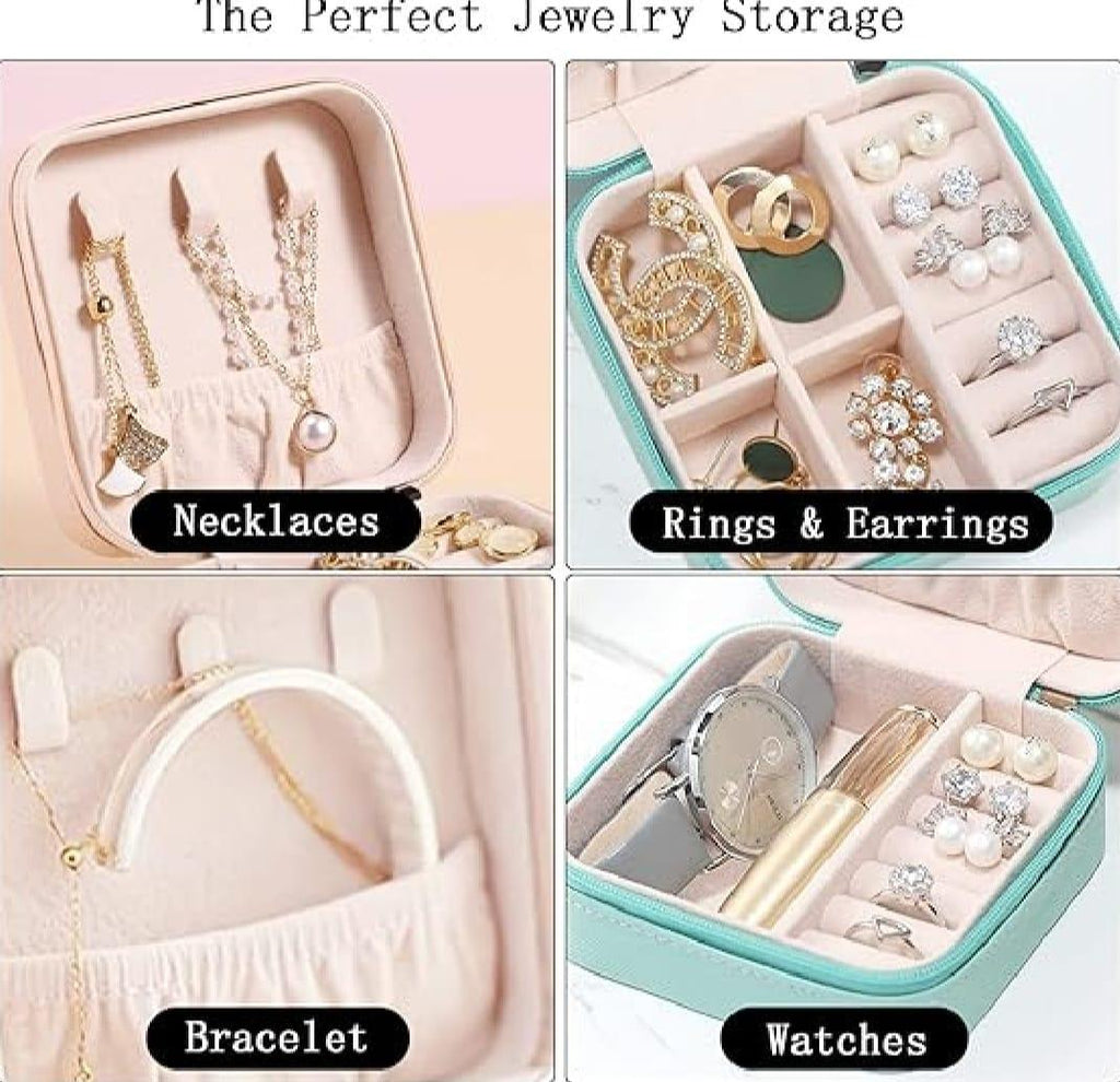 Multicolor PU Leather Jewelry Box for Travel & Storage